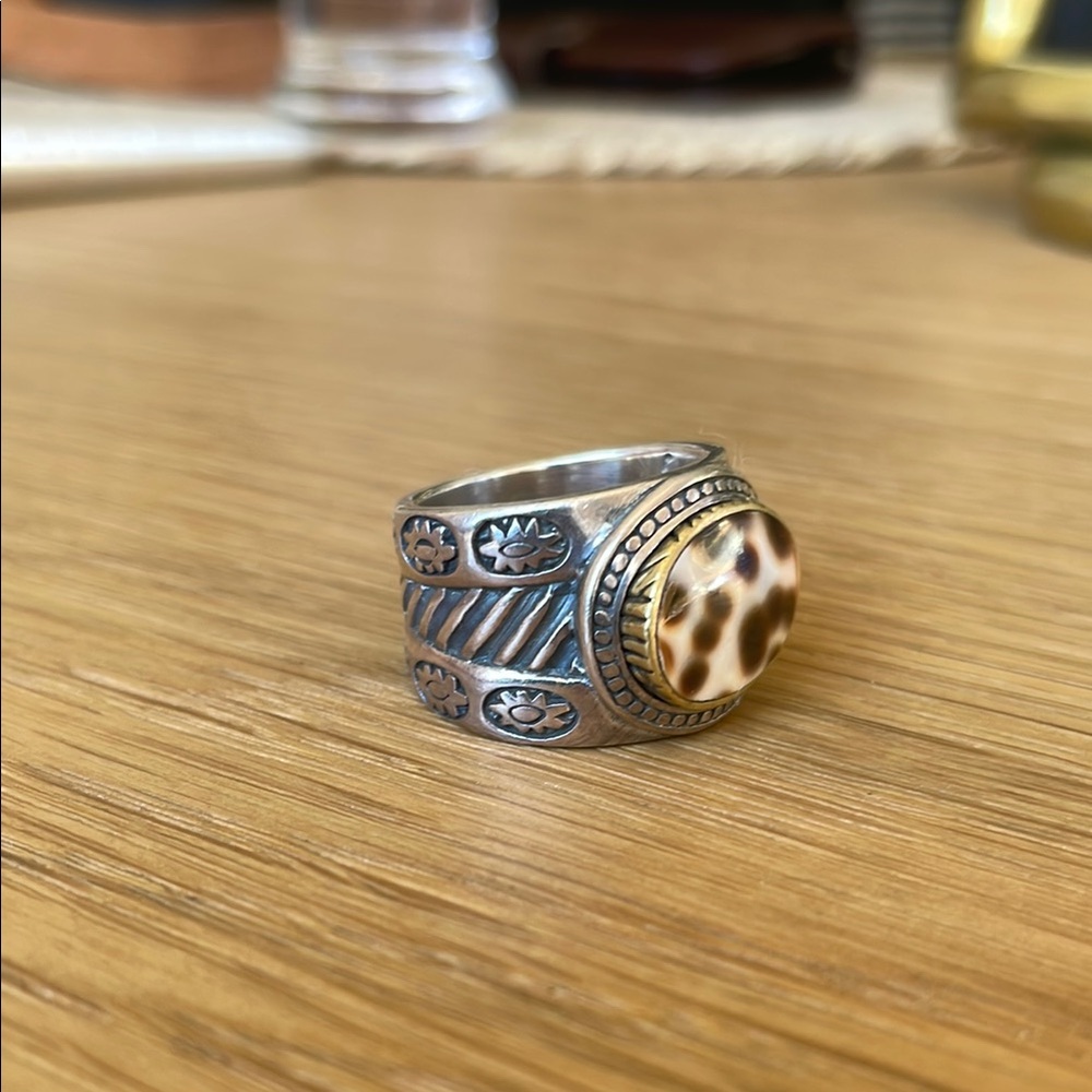 Jalan 925 Silver Ring with Dalmatian Jasper Stone